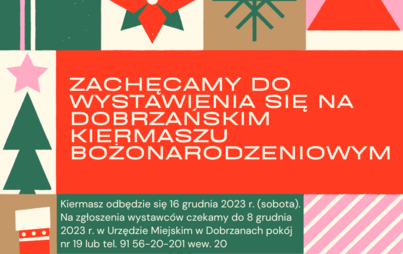 Zdjęcie do Zaproszeniu do udziału w Dobrzańskim Kiermaszu Bożonarodzeniowym