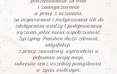 Zdjęcie do Życzenia z okazji Dnia Edukacji Narodowej