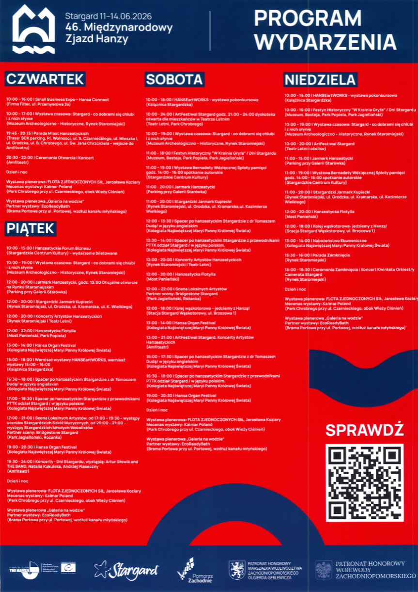 Program 46 Międznarodowego Zjazu Hanzy, Stargard 11-14.06.2026